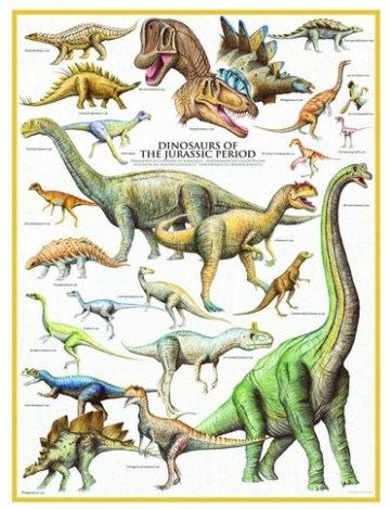 Puzzelwereld legpuzzel eurographics 0099 Dinosauriers Jura 1000 stukjes P