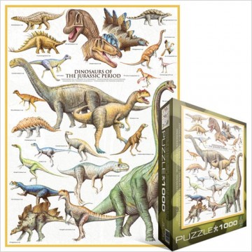 Puzzelwereld legpuzzel eurographics 0099 Dinosauriers Jura 1000 stukjes LP