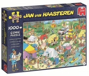 Puzzelwereld-Legpuzzel-Jumbo-Jan van Haasteren- Kamperen In Het Bos-1000 stukjes-19086