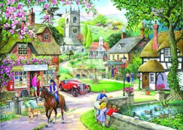 Puzzelwereld legpuzzel the house of puzzles 2087 feeding the ducks 1000 stukjes P