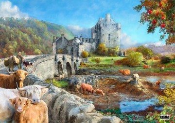puzzelwereld legpuzzel the house of puzzles 3626 highland morning 1000 stukjes P
