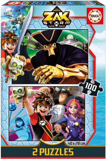 Puzzelwereld-Legpuzzel-Educa-Zak Storm-2 x 100 stukjes-17735
