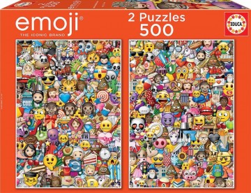Puzzelwereld-Legpuzzel-Educa-Emoji-2 x 500 stukjes-17992 F