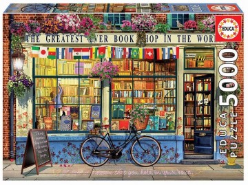 Puzzelwereld-Legpuzzel-Educa-The Greatest Bookshop in the World-5000 stukjes-18583 P