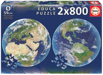 puzzelwereld legpuzzel educa 19039 wereld rond 2 X 800 stukjes F