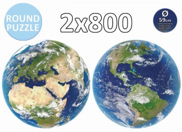 puzzelwereld legpuzzel educa 19039 wereld rond 2 X 800 stukjes P