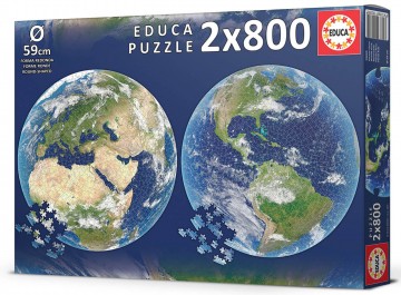 puzzelwereld legpuzzel educa 19039 wereld rond 2 X 800 stukjes L