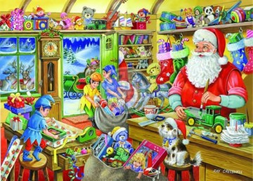 Puzzelwereld legpuzzel the house of puzzles 1950 Santa's Workshop 1000 stukjes P