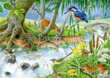 Puzzelwereld legpuzzel the house of puzzles 1370 By the Riverbank 250 XL stukjes P