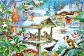 Puzzelwereld legpuzzel the house of puzzles 1400 feed the birds 250 stukjes XL F