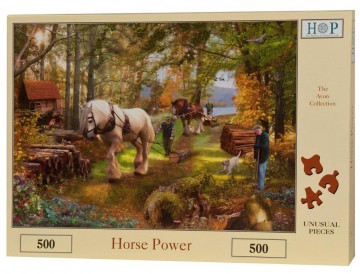 Puzzelwereld legpuzzel the house of puzzles 3336 Horse Power 500 stukjes R