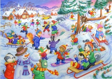 Puzzelwereld legpuzzel the house of puzzles Fun in the Snow 80 stukjes P