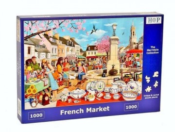 Puzzelwereld legpuzzel the house of puzzles 4661 french market 1000 stukjes L