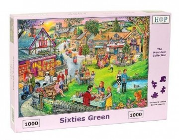 puzzelwereld legpuzzel the house of puzzles 4692 sixties green 1000 stukjes L