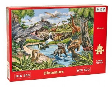 Puzzelwereld legpuzzel the house of puzzles 4722 Dinosaurs 500 stukjes XL L