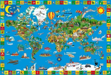 Puzzelwereld legpuzzel schmidt 56118 geweldige wereld 200 stukjes P