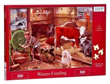 Puzzelwereld legpuzzel the house of puzzles 4470 Winter Feeding 500 stukjes L