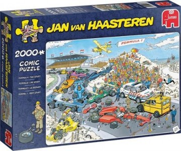 Puzzelwereld-Legpuzzel-Jumbo-Jan van Haasteren- Formule 1. De Start-2000 stukjes-19097