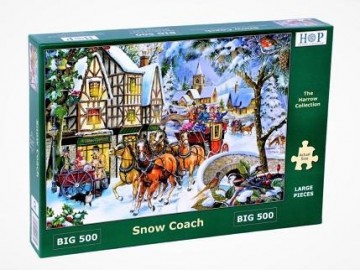 Puzzelwereld legpuzzel the house of puzzles 5361 Snow Coach 500 stukjes XL L