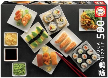 Puzzelwereld-Legpuzzel-Educa-Sushi-500 stukjes-17986 F
