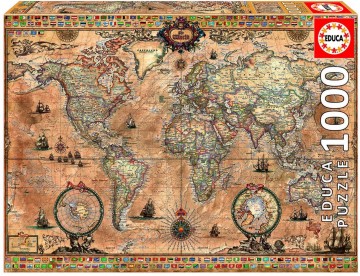 Puzzelwereld legpuzzel educa 15159 historische wereldkaart 1000 stukjes F