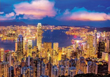 Educa- Neon Legpuzzel-Neon Hong Kong Skyline-1000 stukjes-18462 P