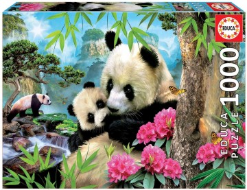 Puzzelwereld-Legpuzzel-Educa-Pandas-1000 stukjes-17995 F