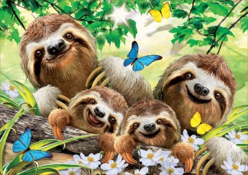 Puzzelwereld-Legpuzzel-Educa-Selfie van de Slothfamilie-500 stukjes-18450 P