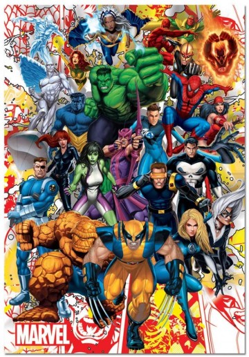 Puzzelwereld-Legpuzzel-Educa-Marvel Heroes!-500 stukjes-15560 P