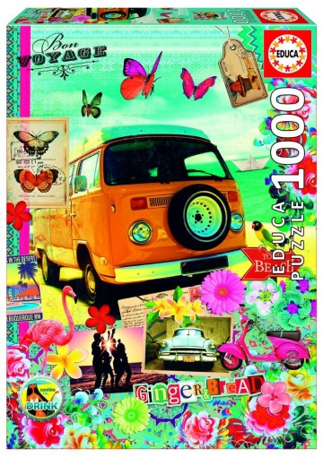 Puzzelwereld-Legpuzzel-Educa-Bon Voyage Ginger&Bread-1000 stukjes-17103 F