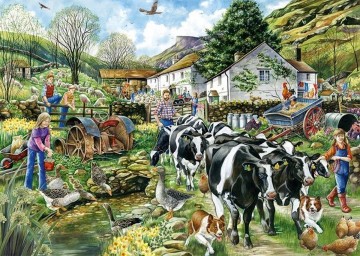 Puzzelwereld legpuzzel falcon de luxe 11283 Another day on the farm 1000 stukjes P