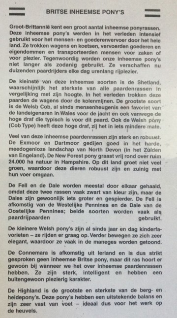 puzzelwereld legpuzzel colofoon 1058 british native ponies T
