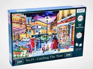 Puzzelwereld legpuzzel the house of puzzles 5392 Catching The Tram 1000 stukjes L