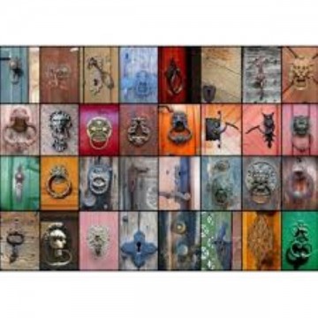 Puzzelwereld-Legpuzzel-Grafika-Collage Deurknoppen-1000 stukjes-F00042 P