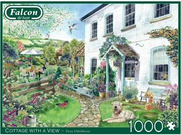 Puzzelwereld legpuzzel falcon de luxe 11326 Cottage With A View 1000 stukjes F