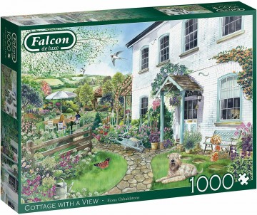 Puzzelwereld legpuzzel falcon de luxe 11326 Cottage With A View 1000 stukjes L