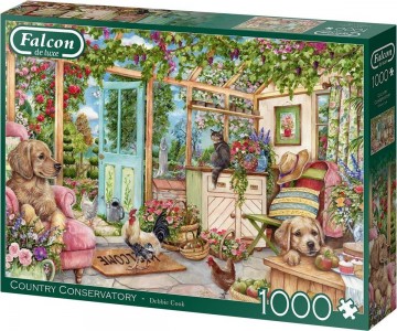 Puzzelwereld legpuzzel falcon de luxe 11314 Country Conservatory 1000 stukjes R