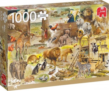Puzzelwereld legpuzzel jumbo 18854 de ark van noach bouwen 1000 stukjes L
