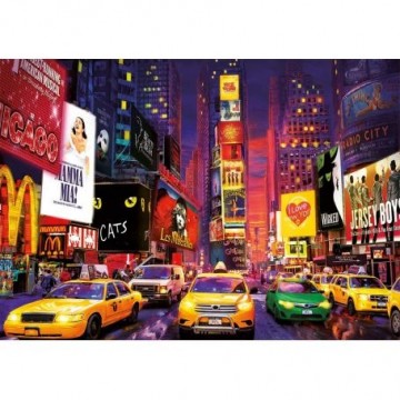 Puzzelwereld-Legpuzzel-Educa-Neon Times Square, New York-1000 stukjes-18499 P
