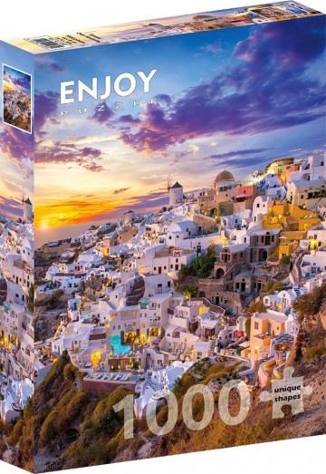 Enjoy   legpuzzel   zonsopgang over santorini  2   1000 stukjes