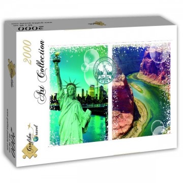 Puzzelwereld-Legpuzzel-Grafika-USA-2000 stukjes-F00211 L