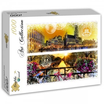 Puzzelwereld-Legpuzzel-Grafika-Belgie en Nederland-1000 stukjes-F00232 l