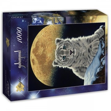 Puzzelwereld-Legpuzzel-Grafika-Moon Leopard-1000 stukjes-F00412 L