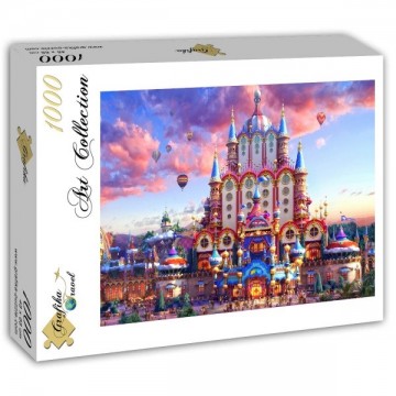 Puzzelwereld-Legpuzzel-Grafika-Fairyland-Roze-1000 stukjes-F00655 L