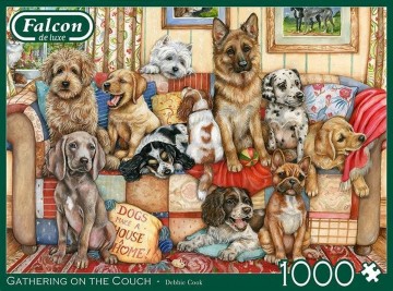 Puzzelwereld legpuzzel falcon de luxe 11293 Gathering on the couch 1000 stukjes F