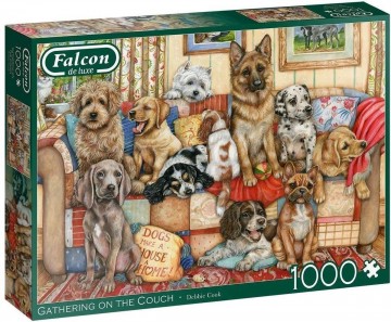 Puzzelwereld legpuzzel falcon de luxe 11293 Gathering on the couch 1000 stukjes L