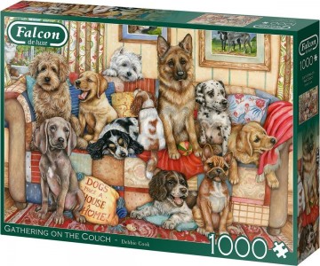 Puzzelwereld legpuzzel falcon de luxe 11293 Gathering on the couch 1000 stukjes R