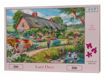 Puzzelwereld legpuzzel the house of puzzles 3343 lazy days 500 stukjes R
