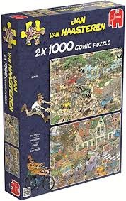Puzzelwereld-Legpuzzel-Jumbo-Jan van Haasteren- Safari/Storm 2x-2 x 1000 stukjes-19001