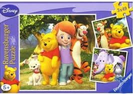 Puzzelwereld-Legpuzzel-Ravensburger-DWP: Hello Tigger & Pooh-3 x 49 stukjes-92321